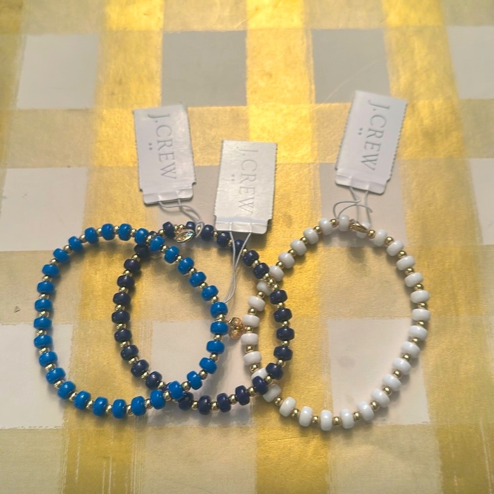 NWT Set of 3 JCrew beaded bracelets
